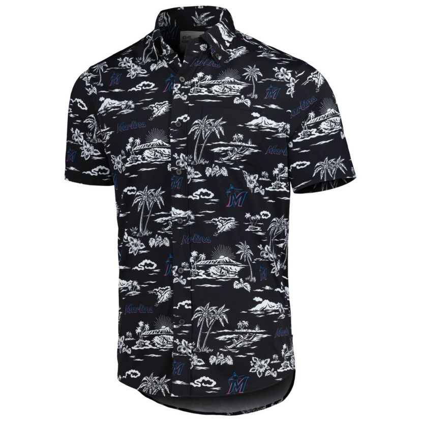 MLB Miami Marlins Kekai Performance Button-Down Shirt