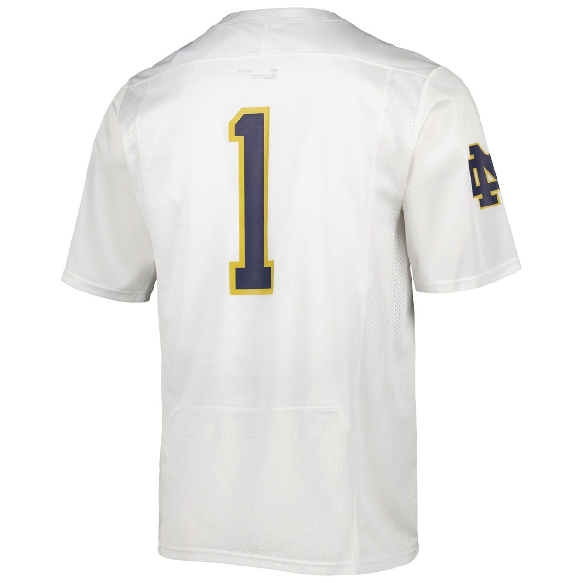 NCAA Under Armour #1 Notre Dame Fighting Irish Team Wordmark Replica Football Jersey