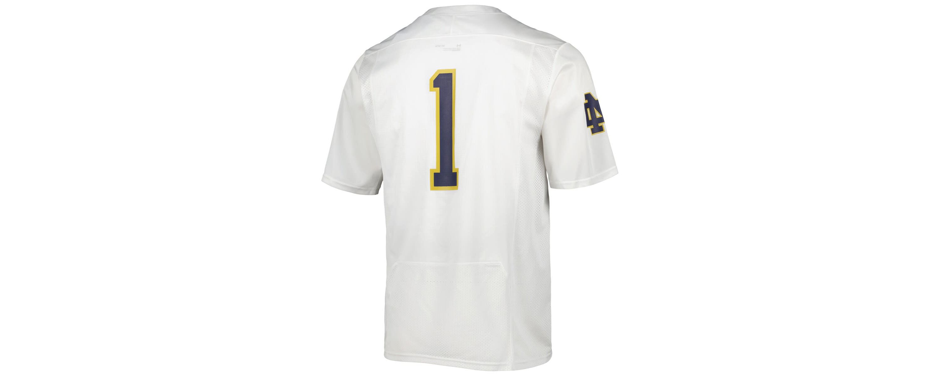 NCAA Under Armour #1 Notre Dame Fighting Irish Team Wordmark Replica Football Jersey