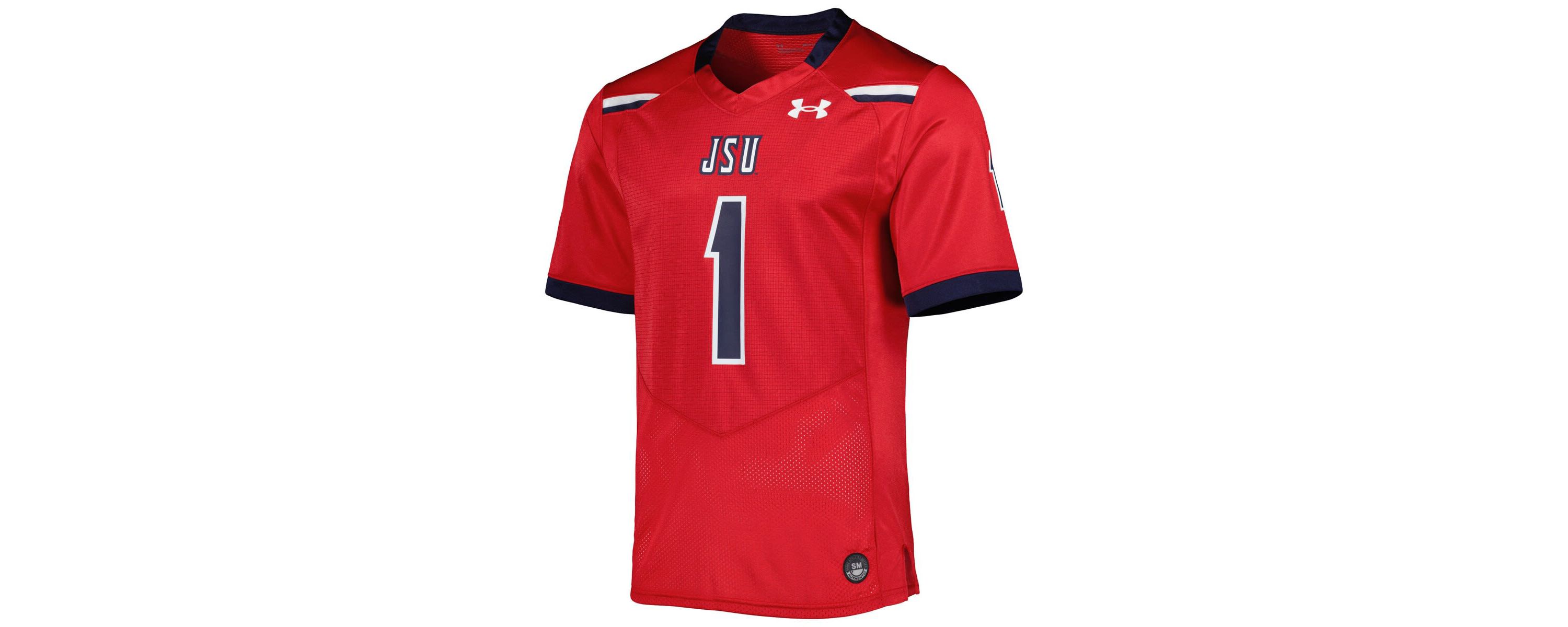 NCAA Under Armour #1 Jackson State Tigers Team Wordmark Replica Football Jersey