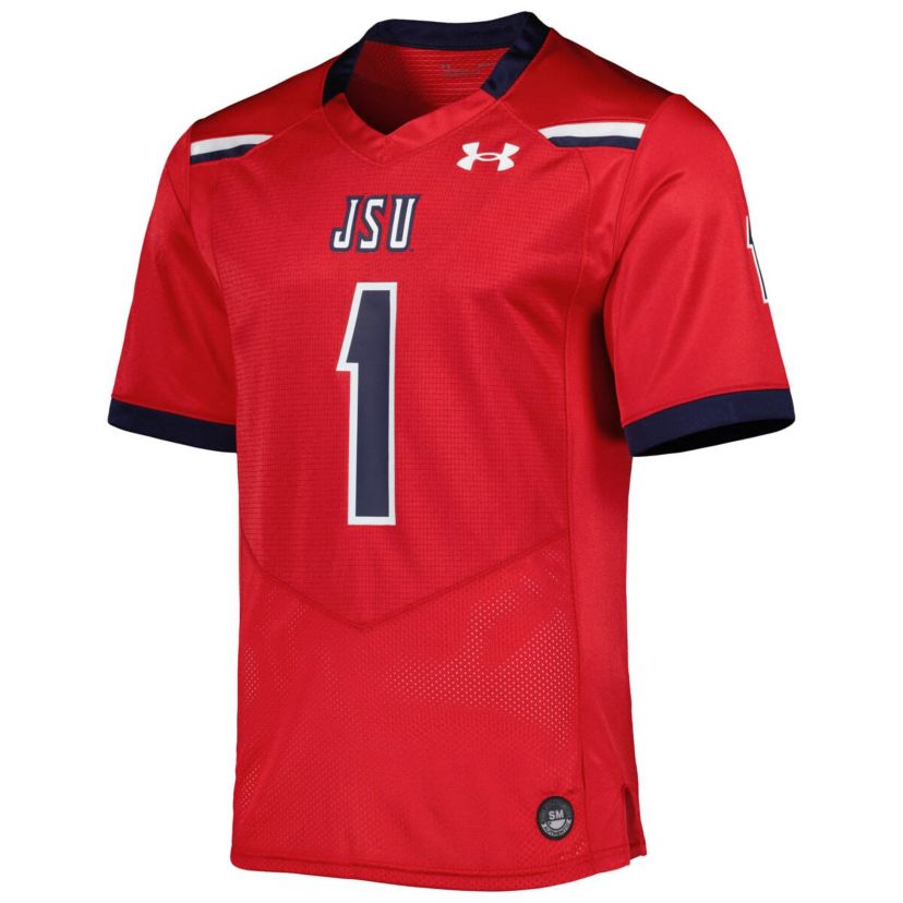 NCAA Under Armour #1 Jackson State Tigers Team Wordmark Replica Football Jersey