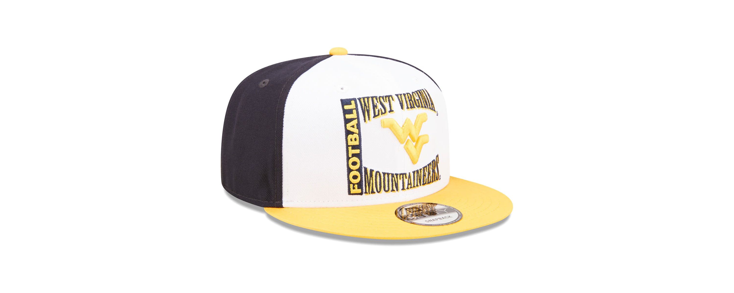 NCAA White/Navy West Virginia Mountaineers Retro Sport 9FIFTY Snapback Hat
