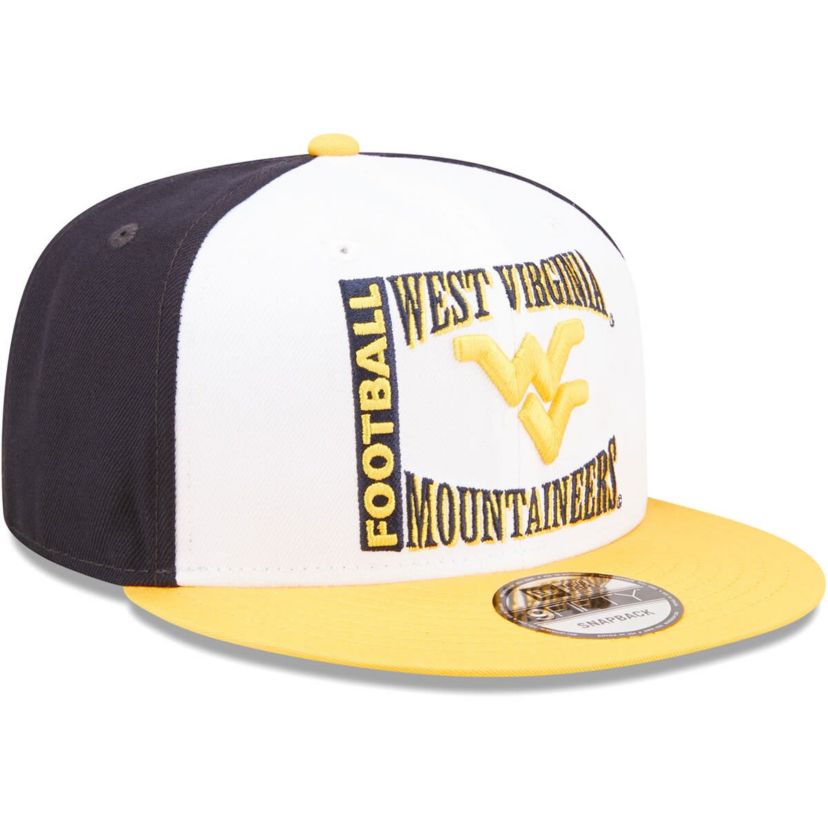 NCAA White/Navy West Virginia Mountaineers Retro Sport 9FIFTY Snapback Hat