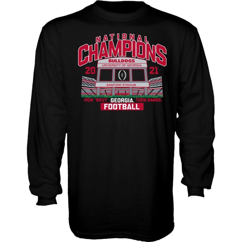 NCAA Georgia Bulldogs NCAA Football Playoff 2021 National s Stadium Schedule Long Sleeve T-Shirt
