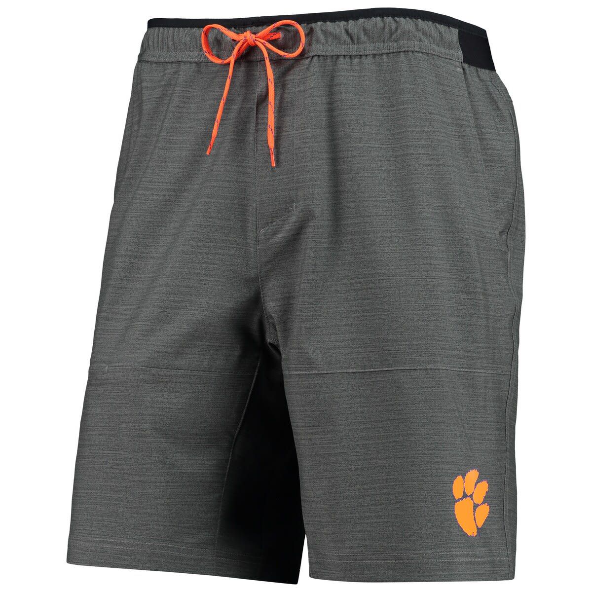 NCAA Heathered Clemson Tigers Twisted Creek Omni-Shield Shorts