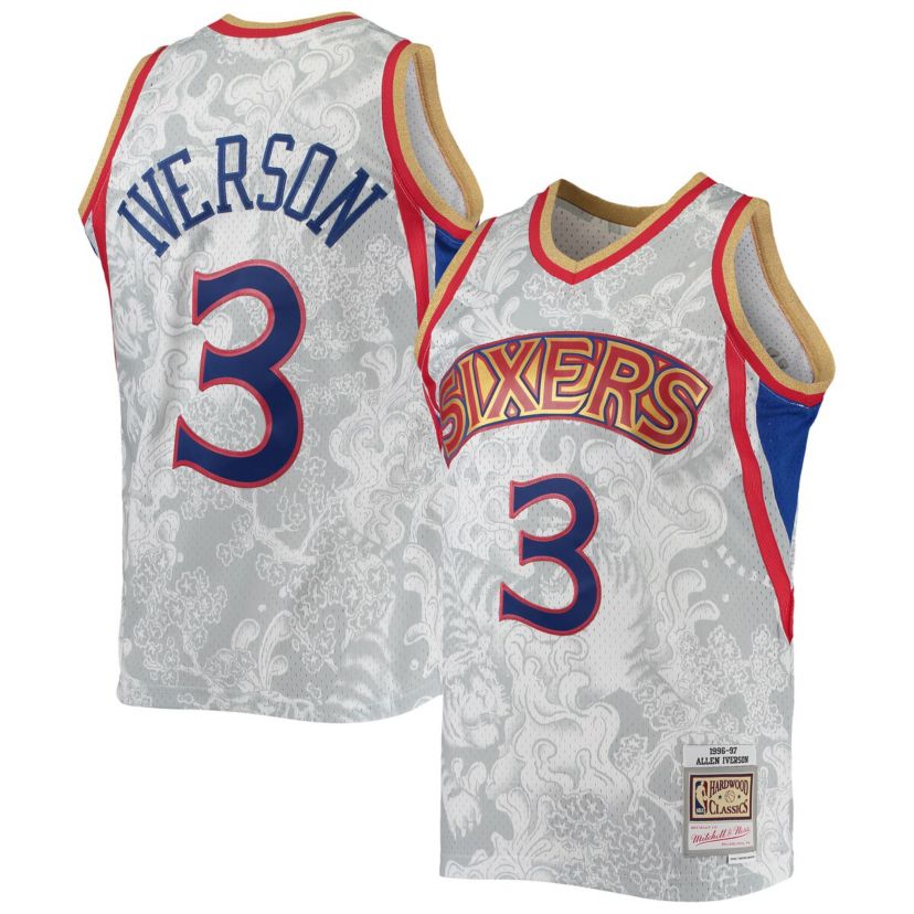 NBA Allen Iverson Philadelphia 76ers Hardwood Classics 1996/97 Lunar New Year Swingman Jersey