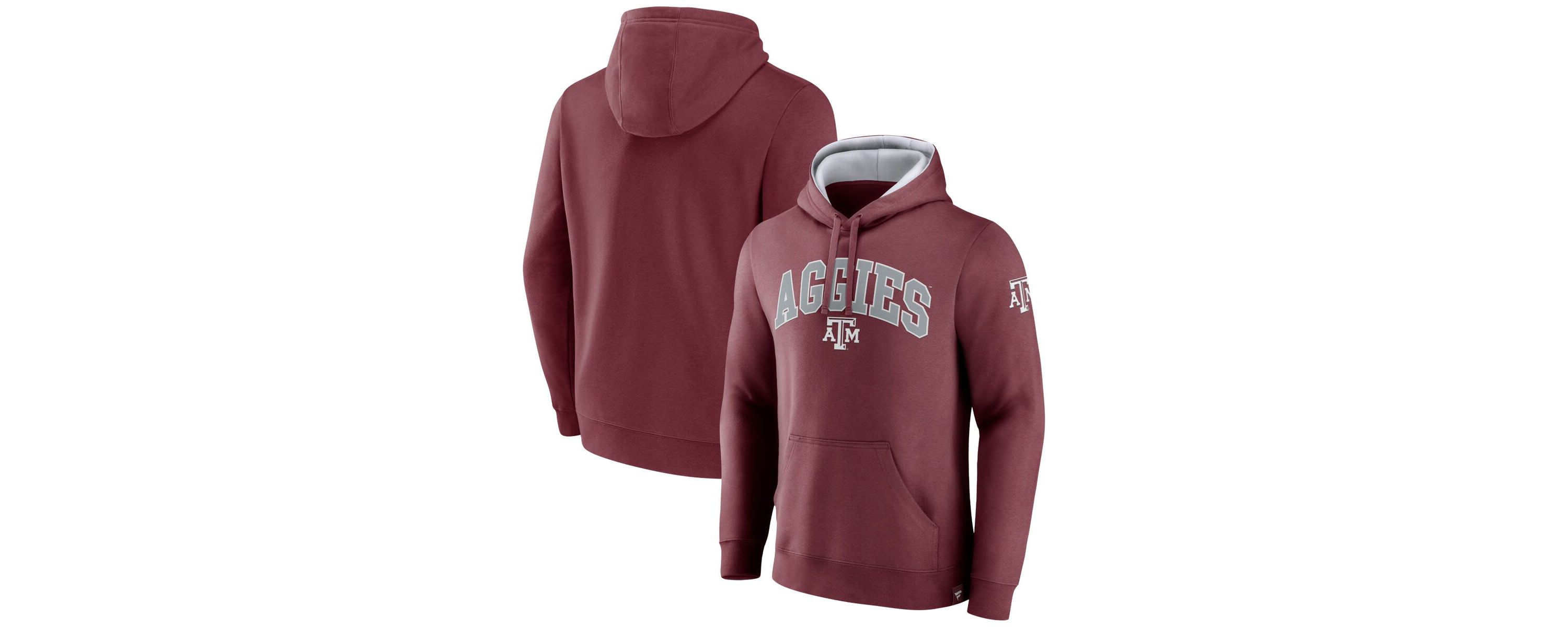NCAA Fanatics Texas A&M Aggies Arch & Logo Tackle Twill Pullover Hoodie