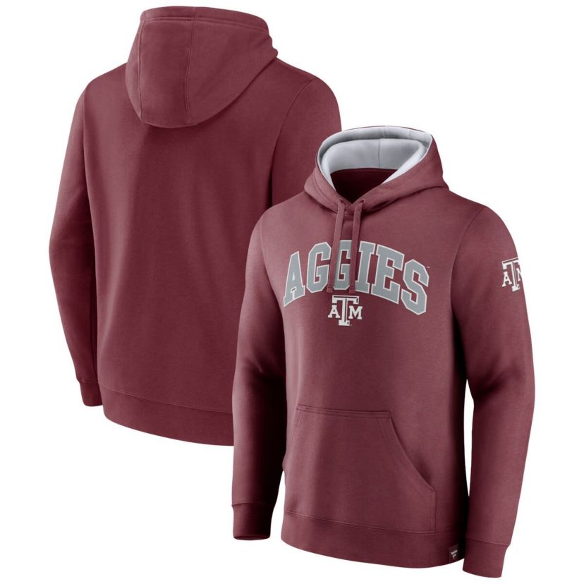 NCAA Fanatics Texas A&M Aggies Arch & Logo Tackle Twill Pullover Hoodie