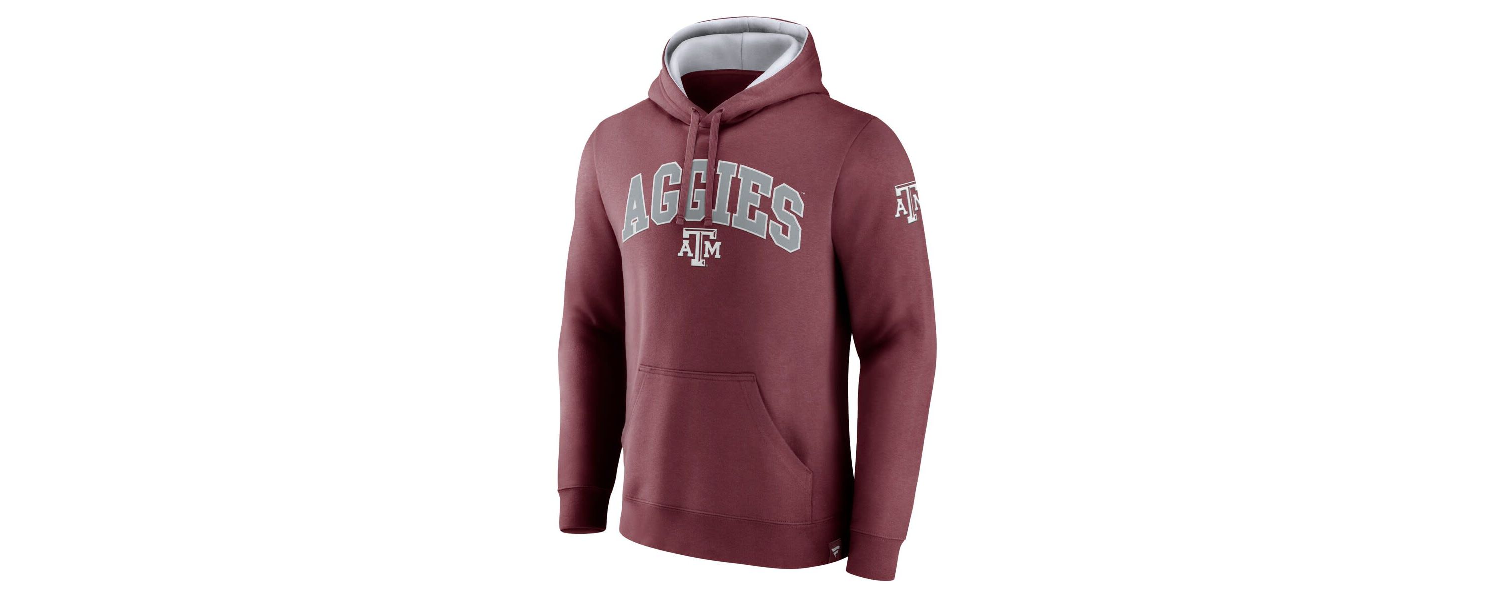 NCAA Fanatics Texas A&M Aggies Arch & Logo Tackle Twill Pullover Hoodie
