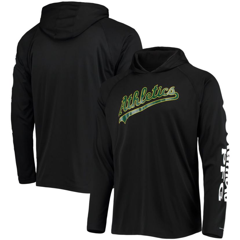 Oakland Athletics MLB Athletics Terminal Tackle Omni-Shade Raglan Pullover Hoodie