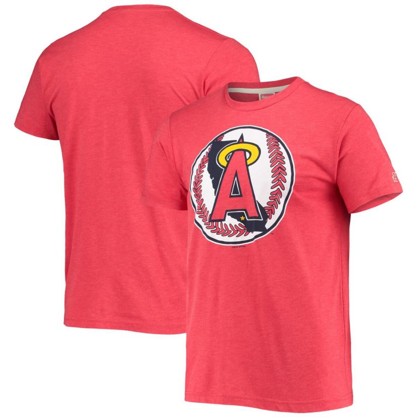 MLB Los Angeles Angels Hand-Drawn Logo Tri-Blend T-Shirt