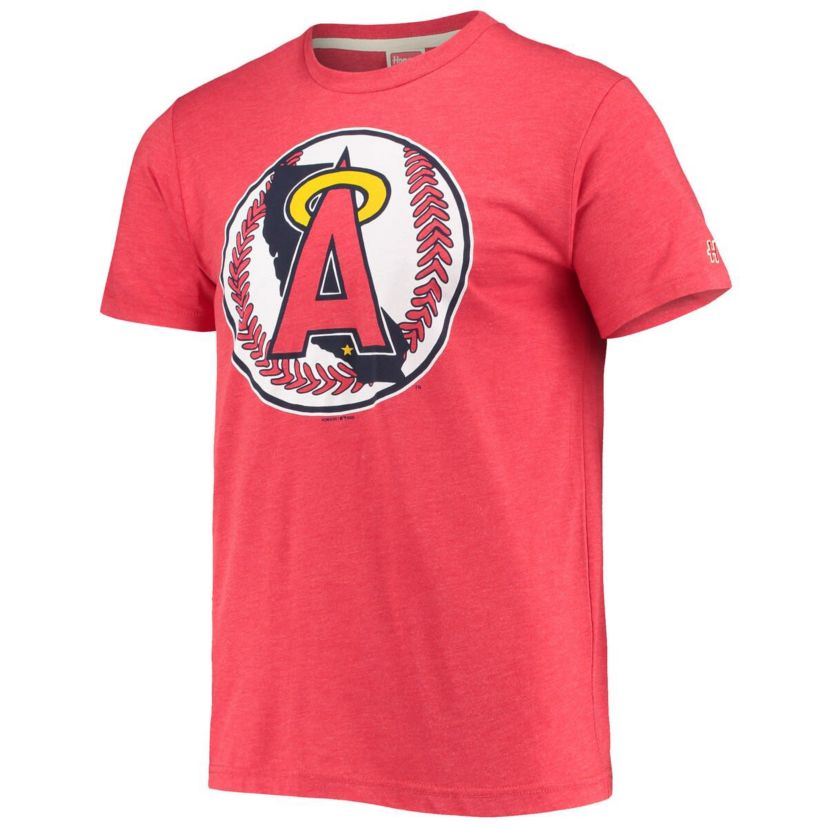MLB Los Angeles Angels Hand-Drawn Logo Tri-Blend T-Shirt