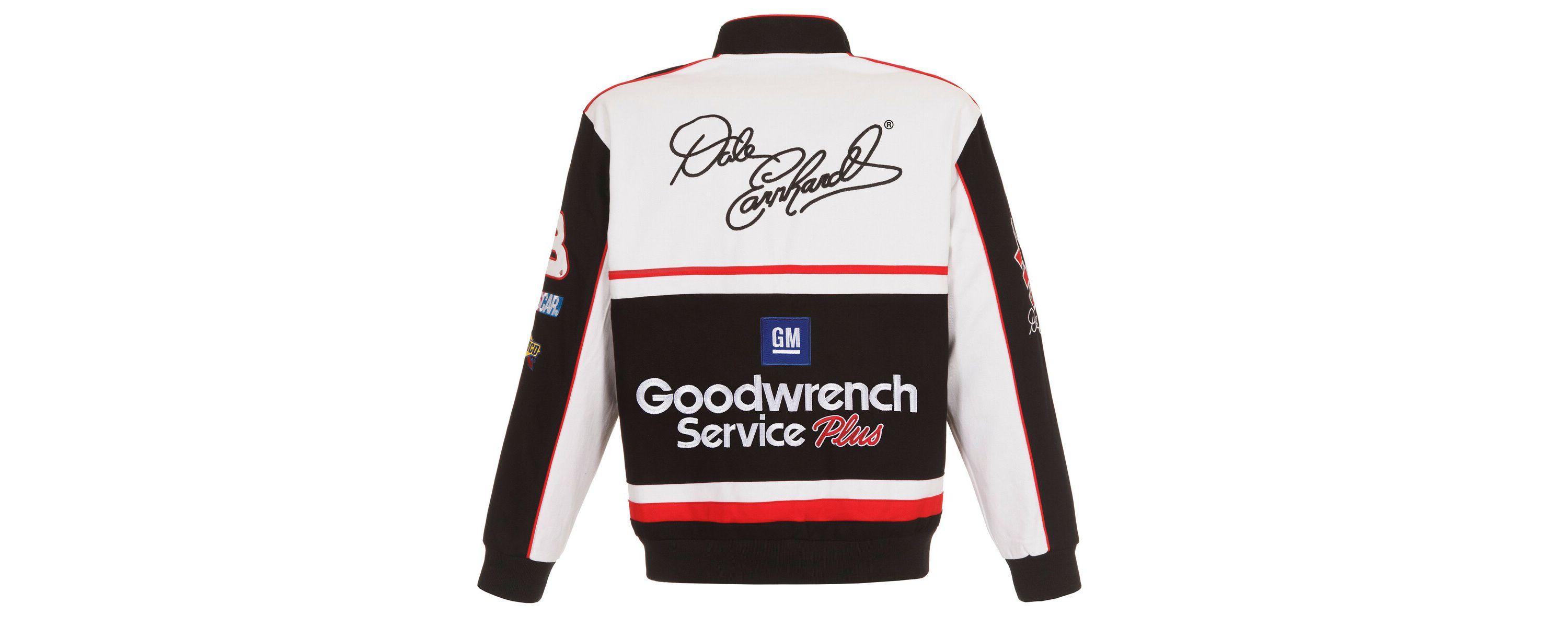 NASCAR White/Black Dale Earnhardt Goodwrench Twill Uniform Full-Snap Jacket