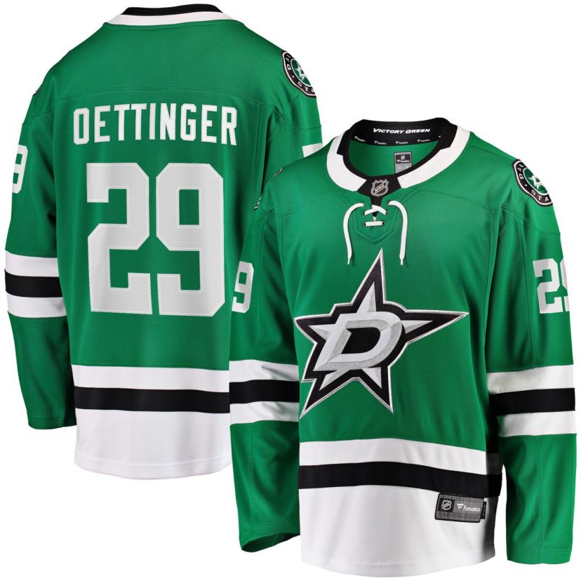 NHL Fanatics Jake Oettinger Kelly Dallas Stars Home Breakaway Player Jersey