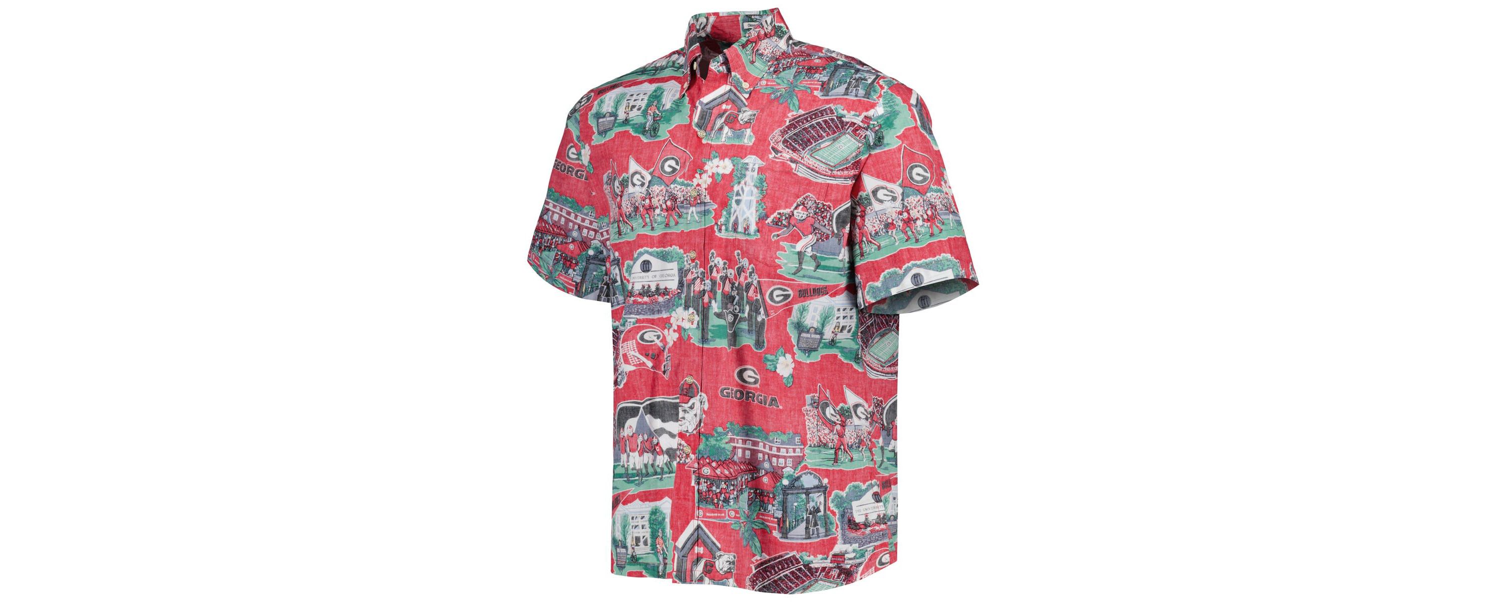 NCAA Georgia Bulldogs Scenic Button-Down Shirt