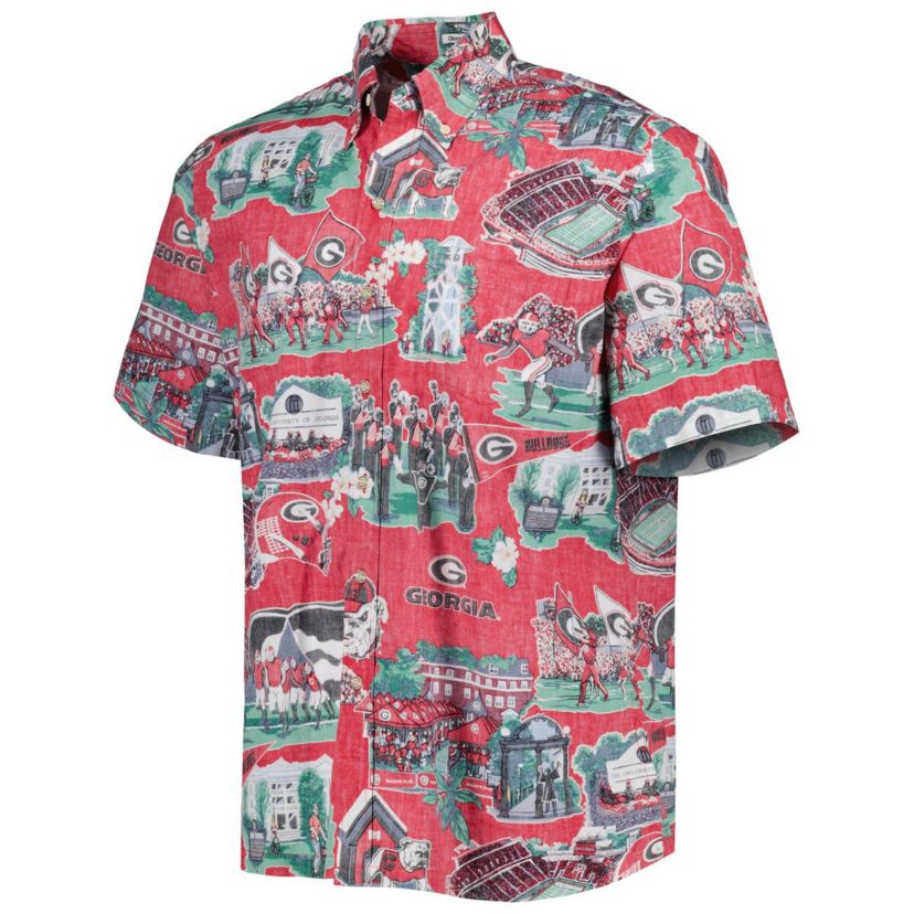 NCAA Georgia Bulldogs Scenic Button-Down Shirt