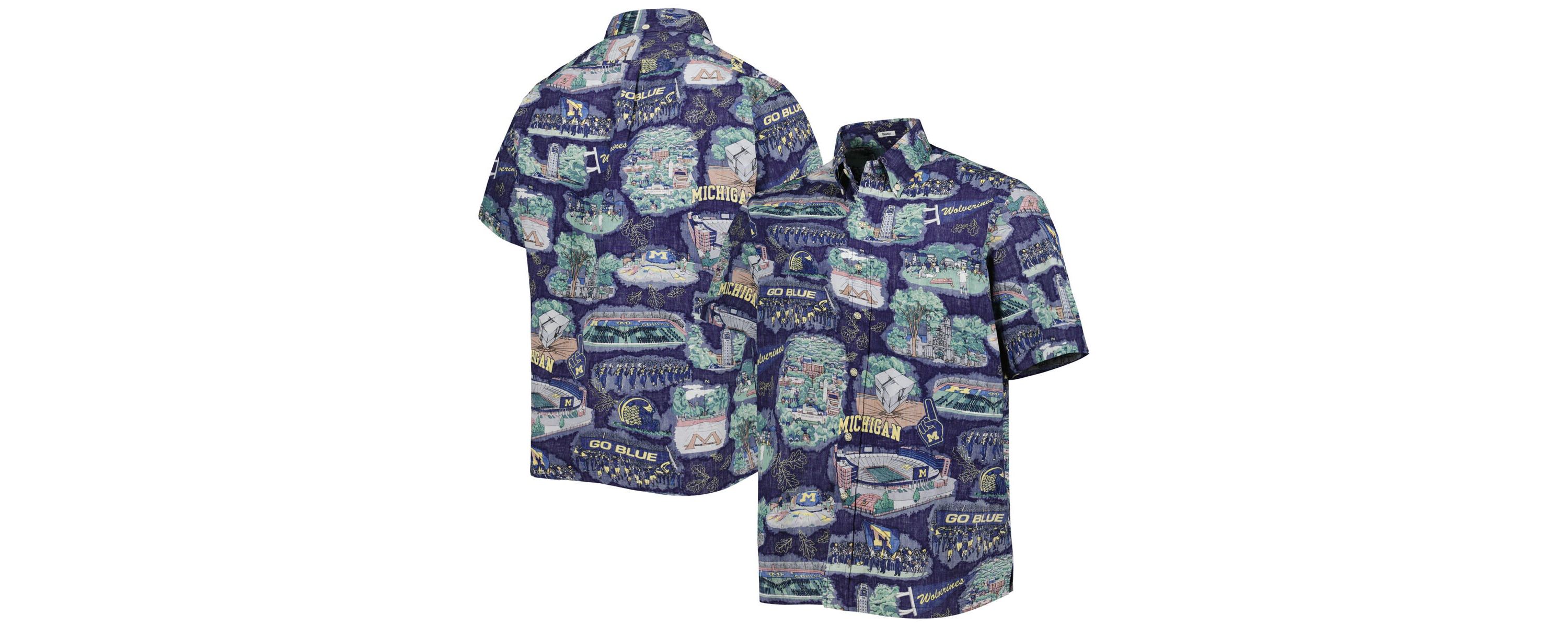 NCAA Michigan Wolverines Scenic Button-Down Shirt
