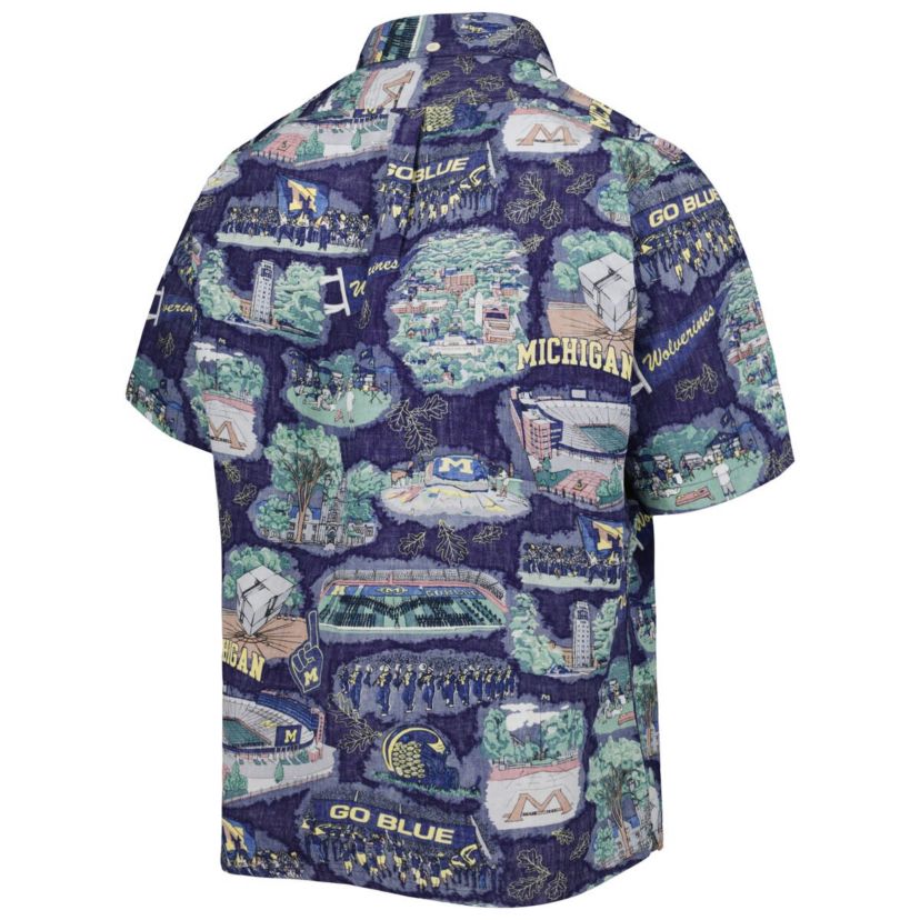 NCAA Michigan Wolverines Scenic Button-Down Shirt