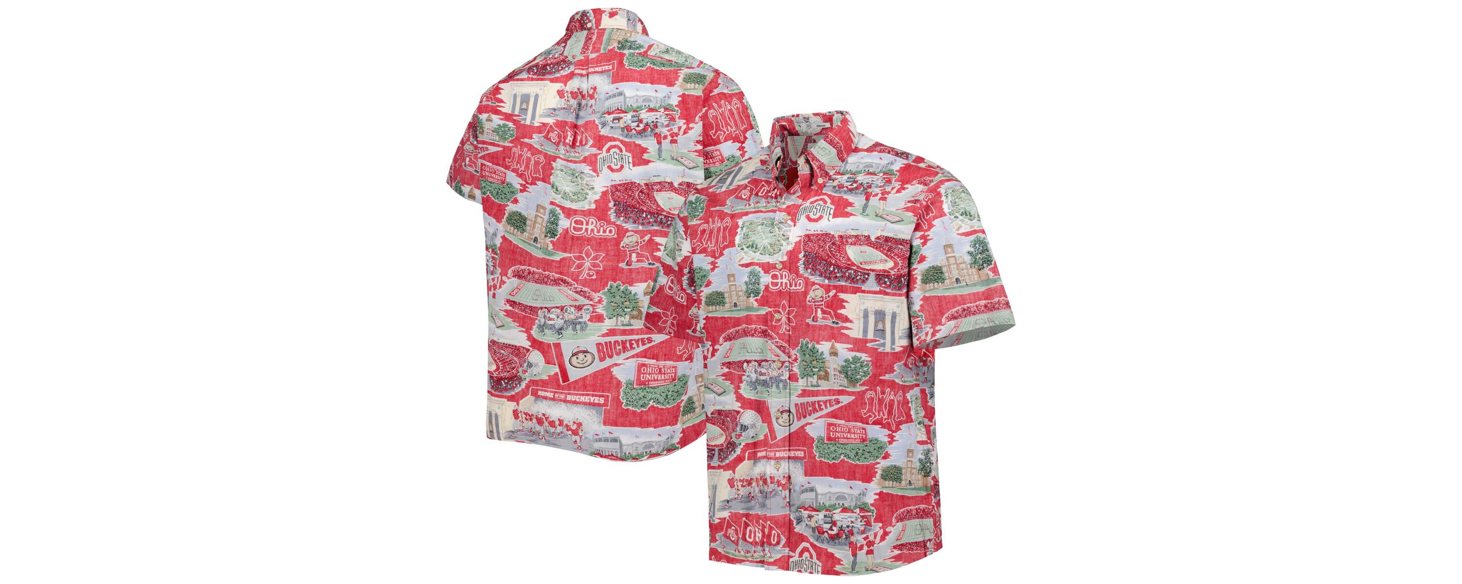 NCAA Ohio State Buckeyes Scenic Button-Down Shirt