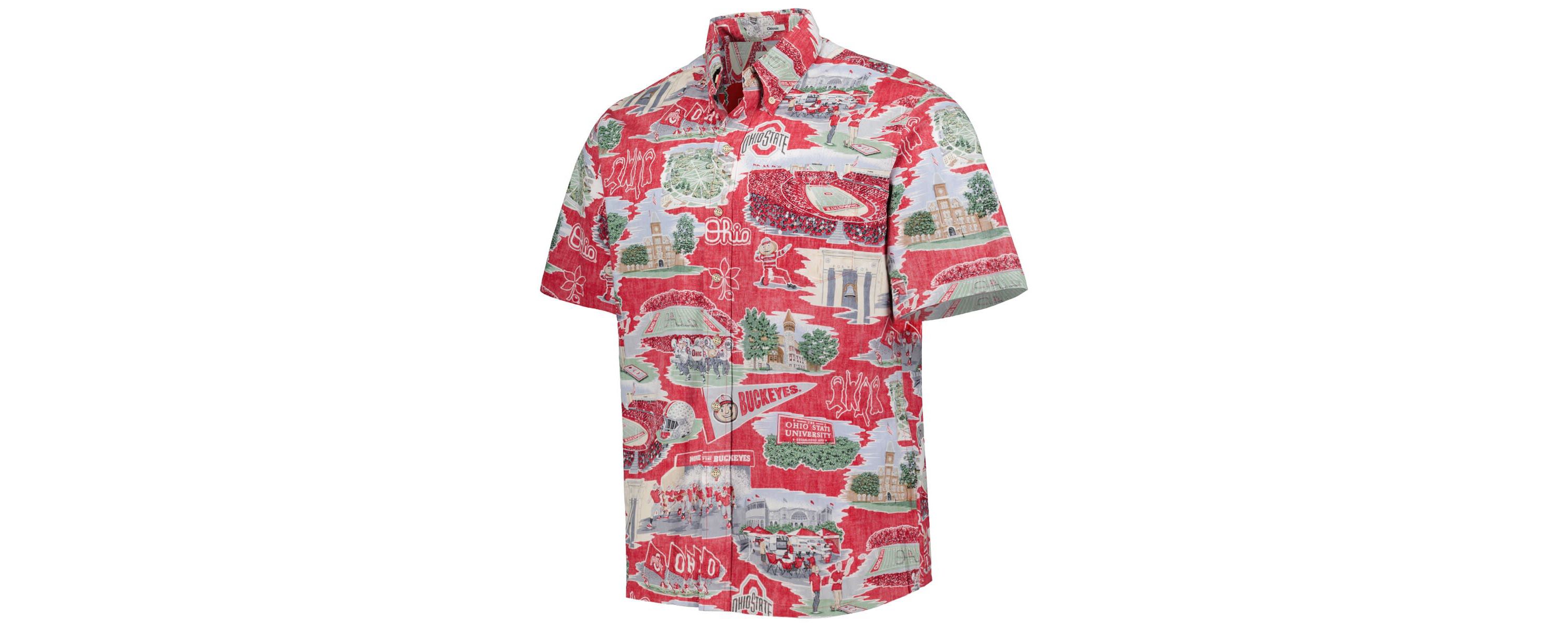 NCAA Ohio State Buckeyes Scenic Button-Down Shirt