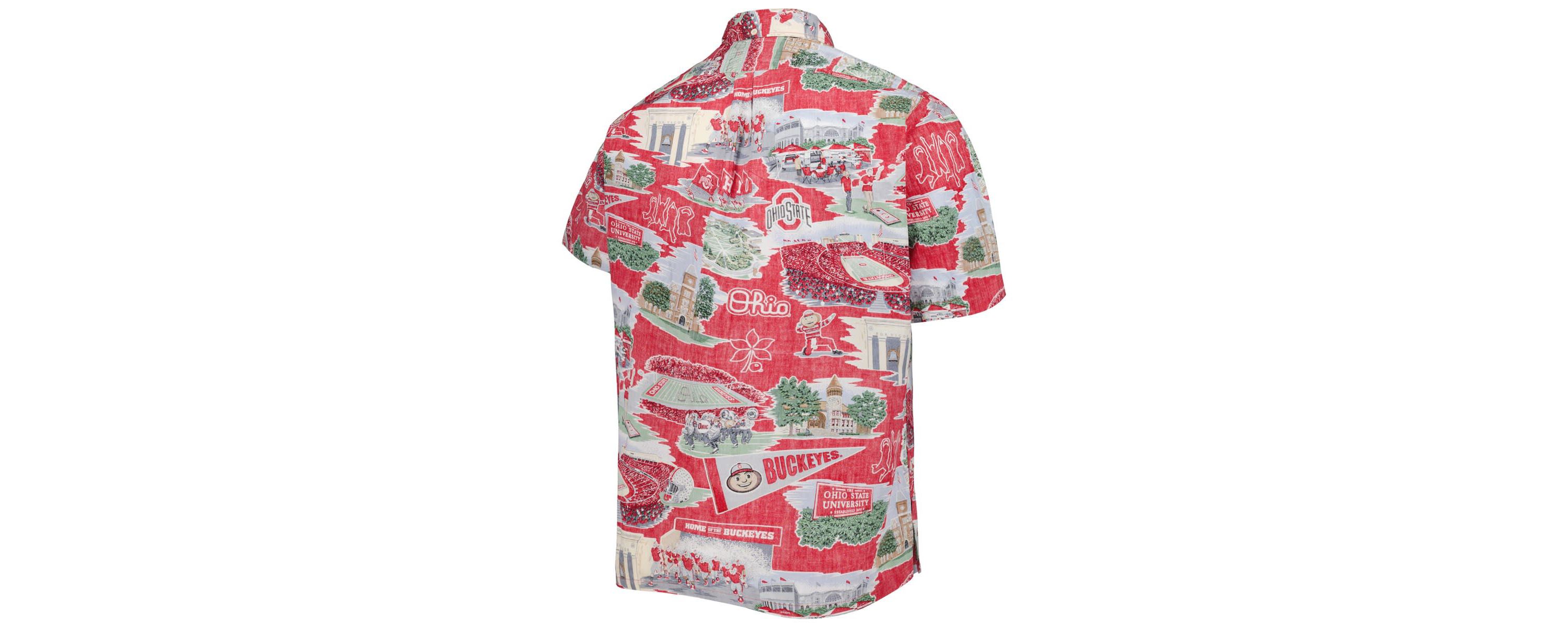 NCAA Ohio State Buckeyes Scenic Button-Down Shirt