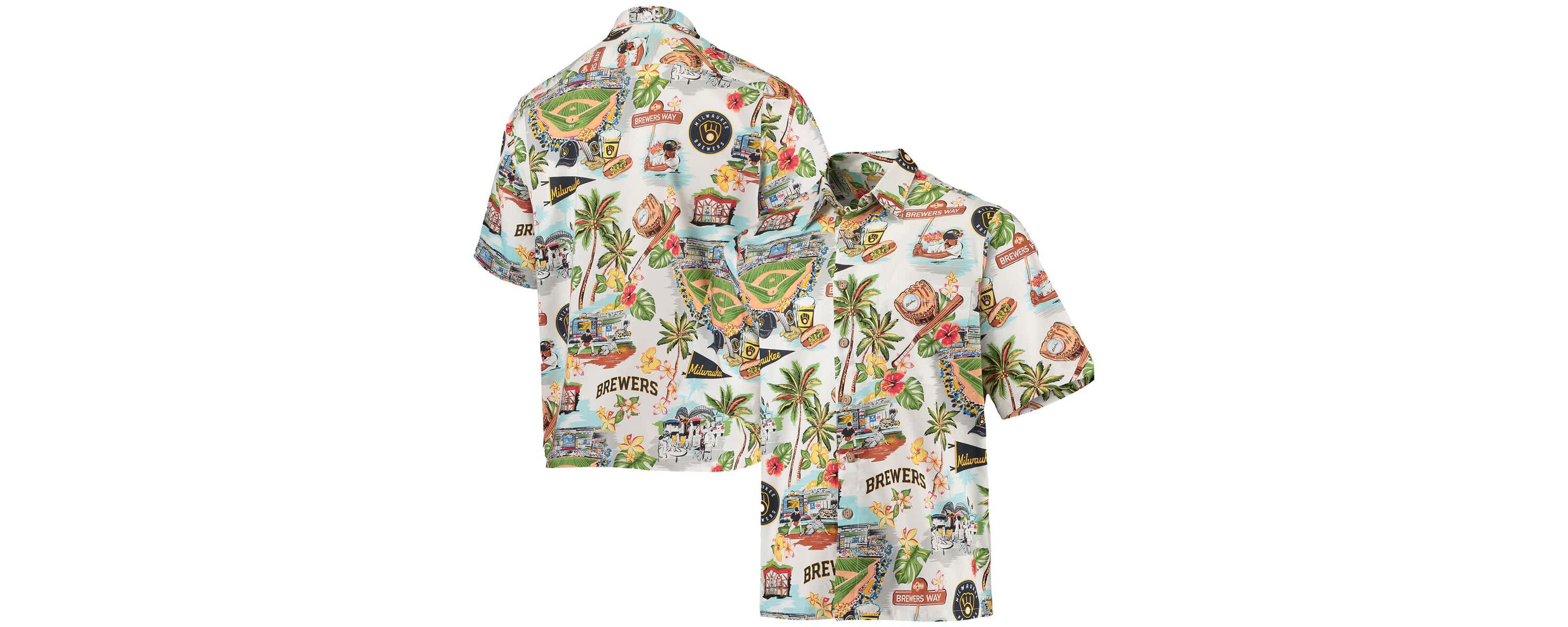 MLB Milwaukee Brewers Scenic Button-Up Shirt