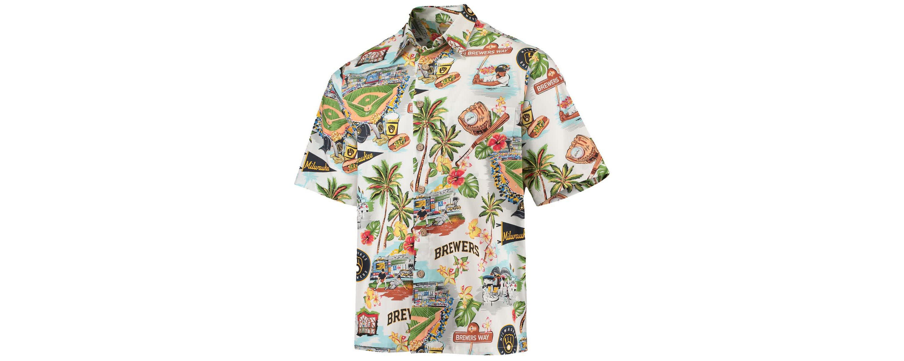 MLB Milwaukee Brewers Scenic Button-Up Shirt