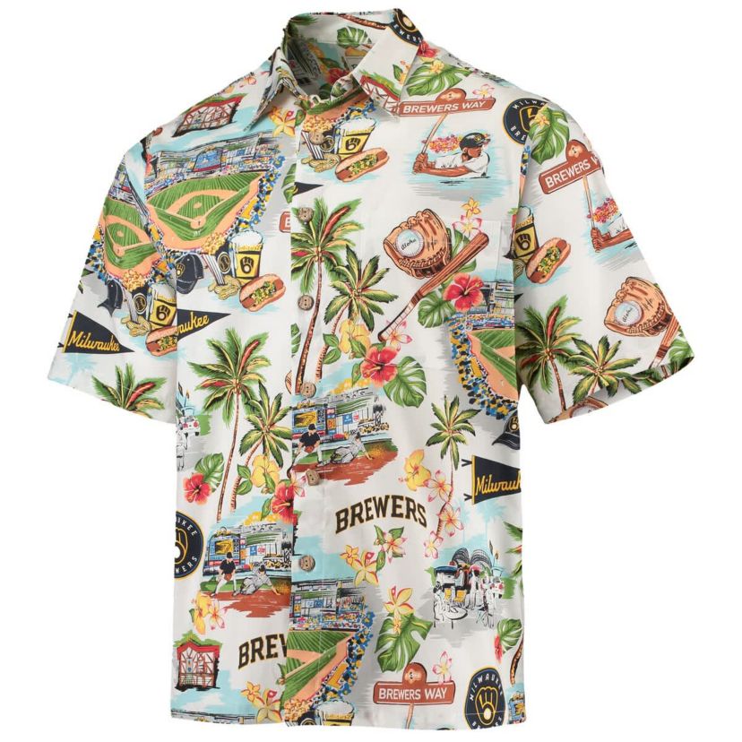 MLB Milwaukee Brewers Scenic Button-Up Shirt