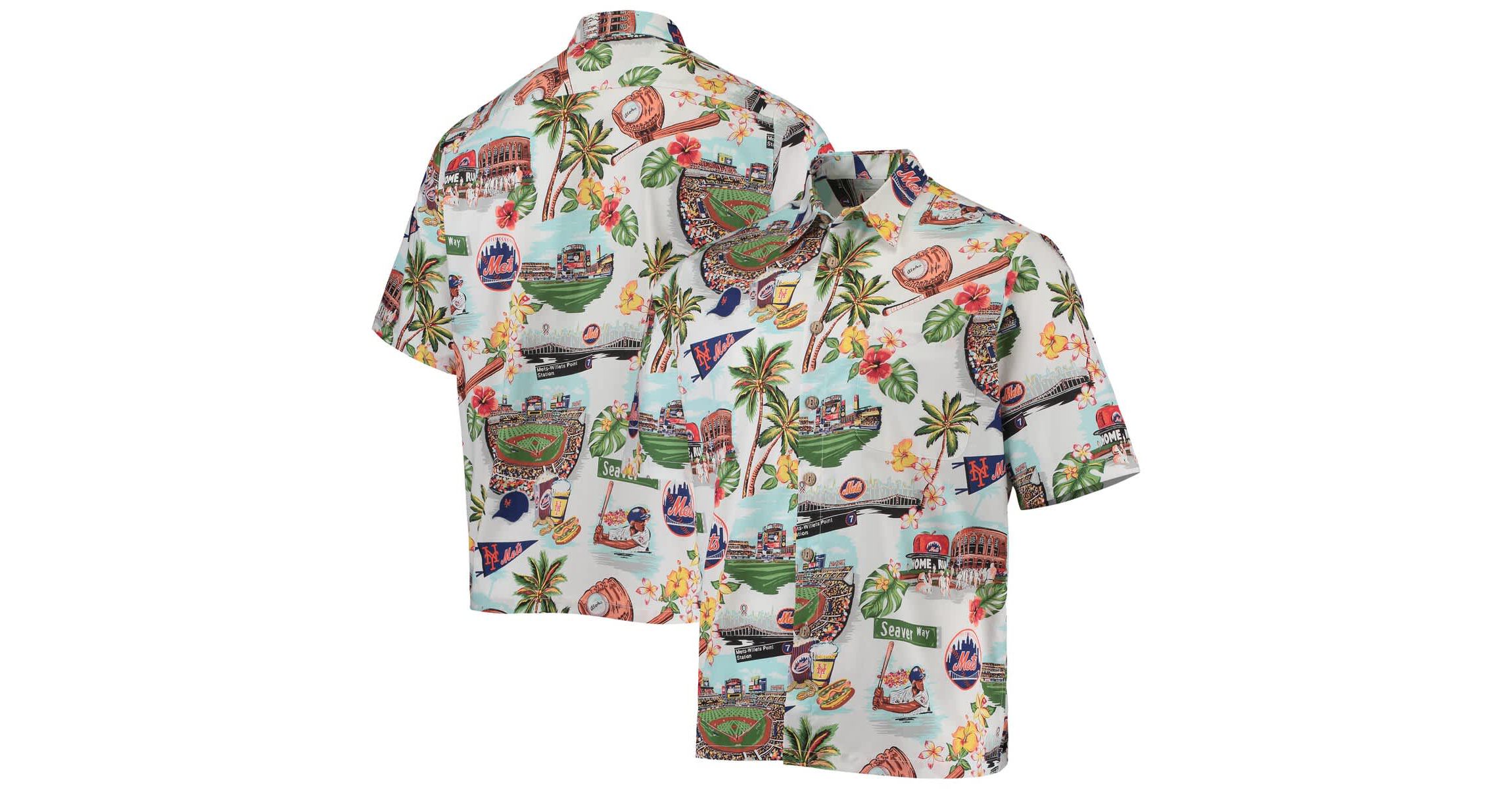 MLB New York Mets Scenic Button-Up Shirt