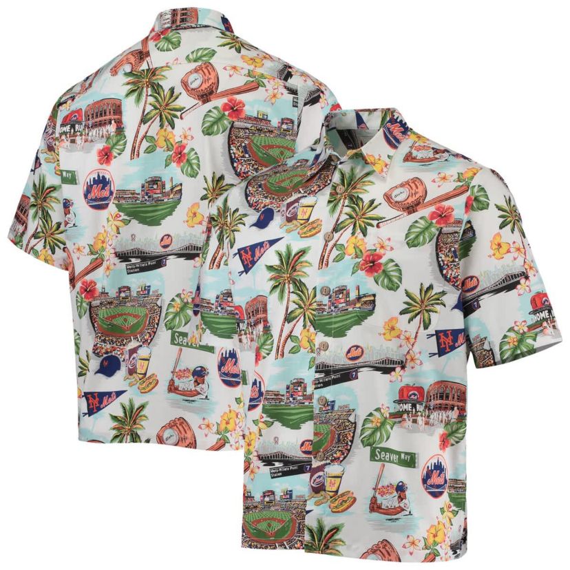 MLB New York Mets Scenic Button-Up Shirt