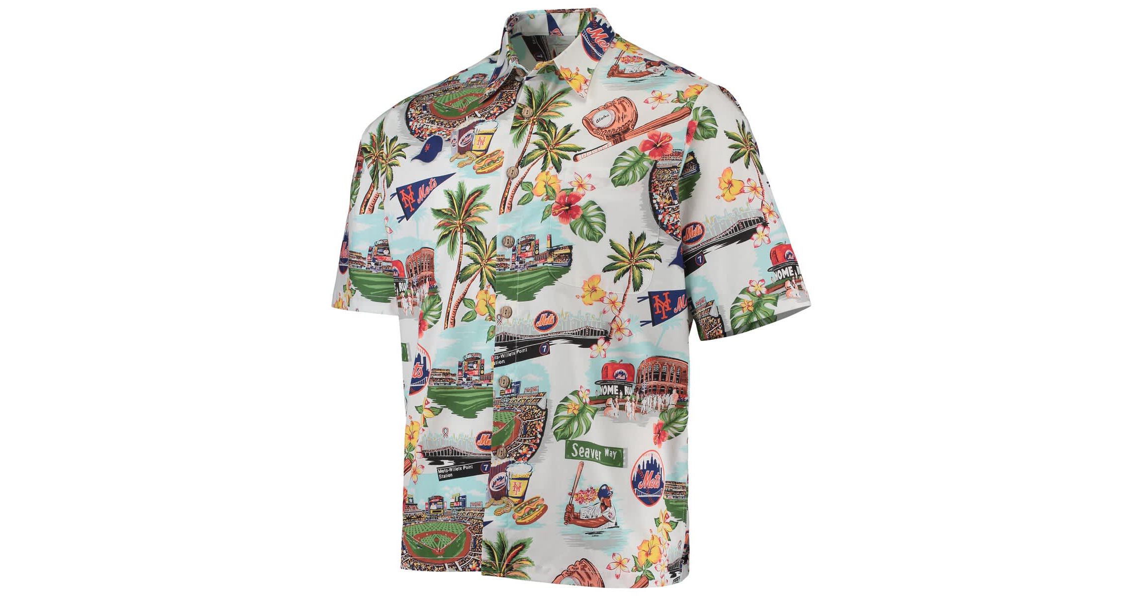MLB New York Mets Scenic Button-Up Shirt