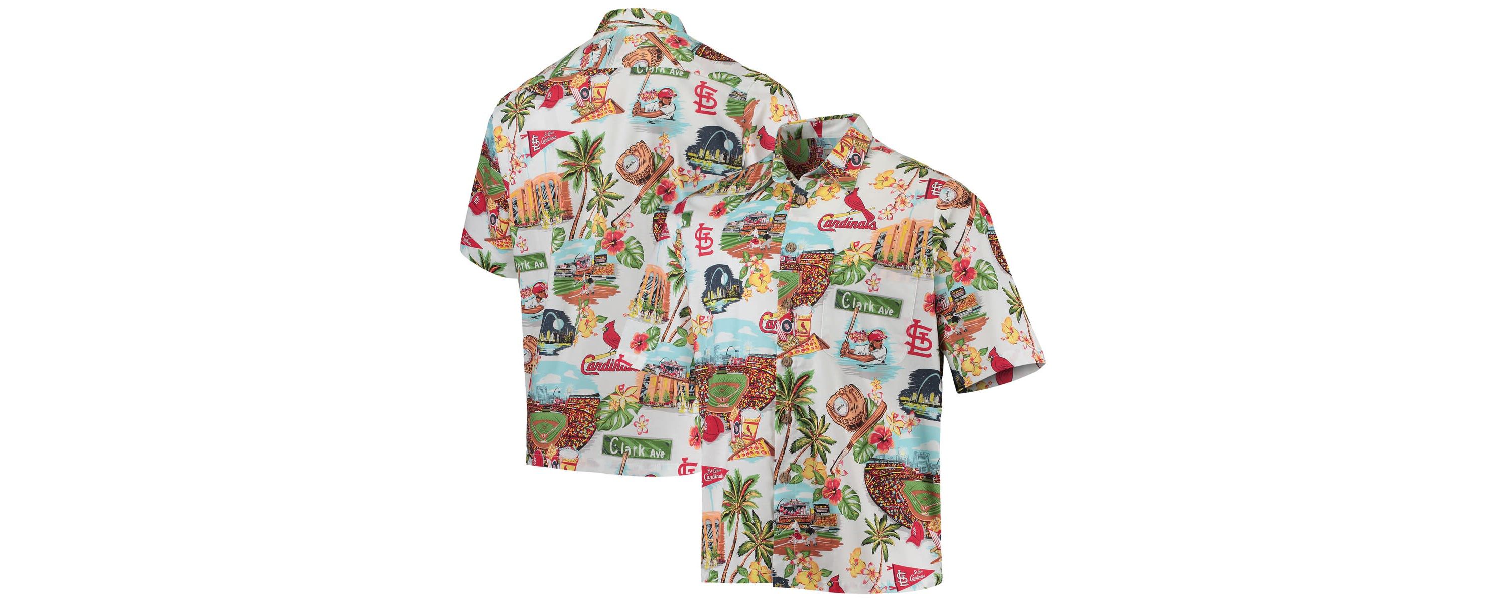 MLB St. Louis Cardinals Logo Scenic Button-Up Shirt