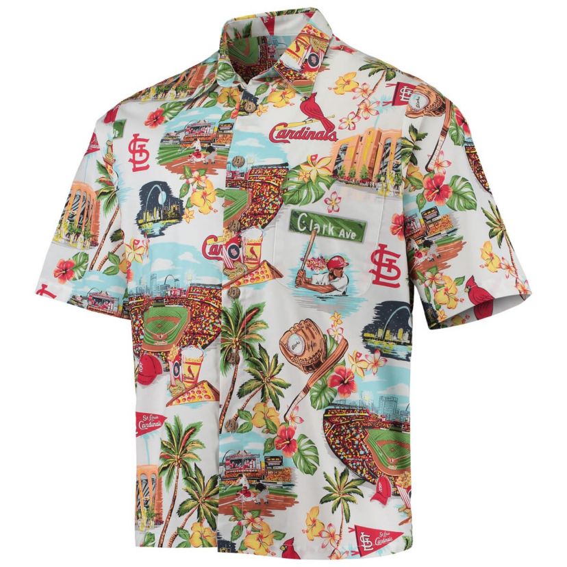MLB St. Louis Cardinals Logo Scenic Button-Up Shirt