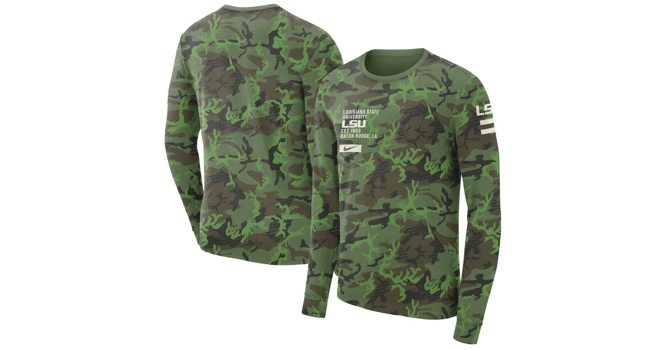 NCAA Nike LSU Tigers Military Long Sleeve T-Shirt