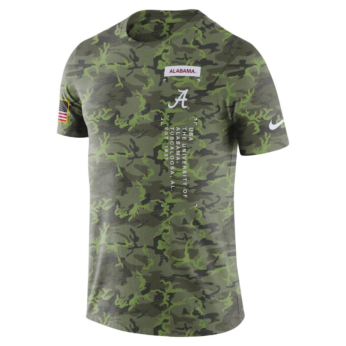 Alabama Crimson Tide NCAA Nike Alabama Tide Military Dri-FIT T-Shirt