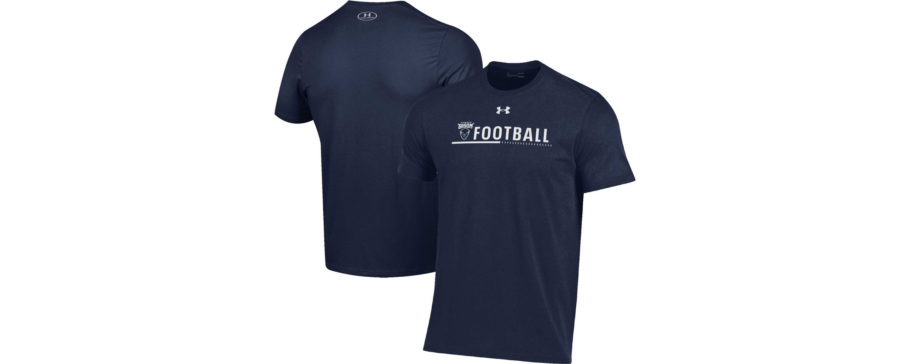 NCAA Under Armour Howard Bison 2022 Sideline Football Performance Cotton T-Shirt
