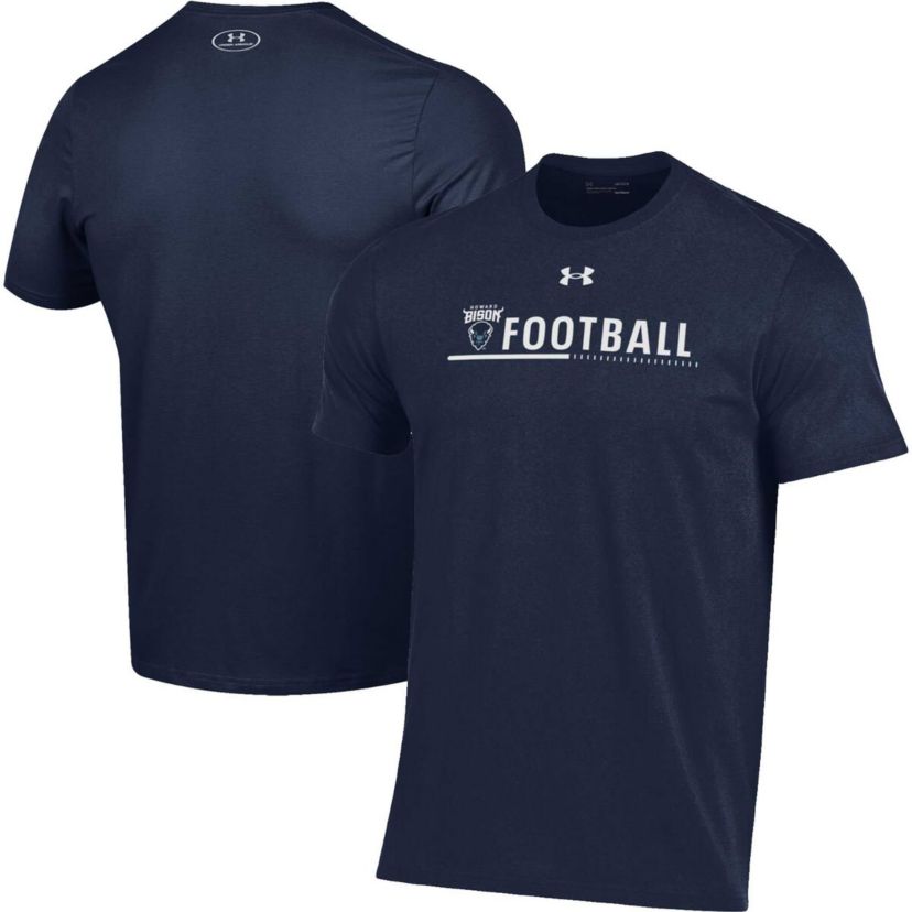 NCAA Under Armour Howard Bison 2022 Sideline Football Performance Cotton T-Shirt