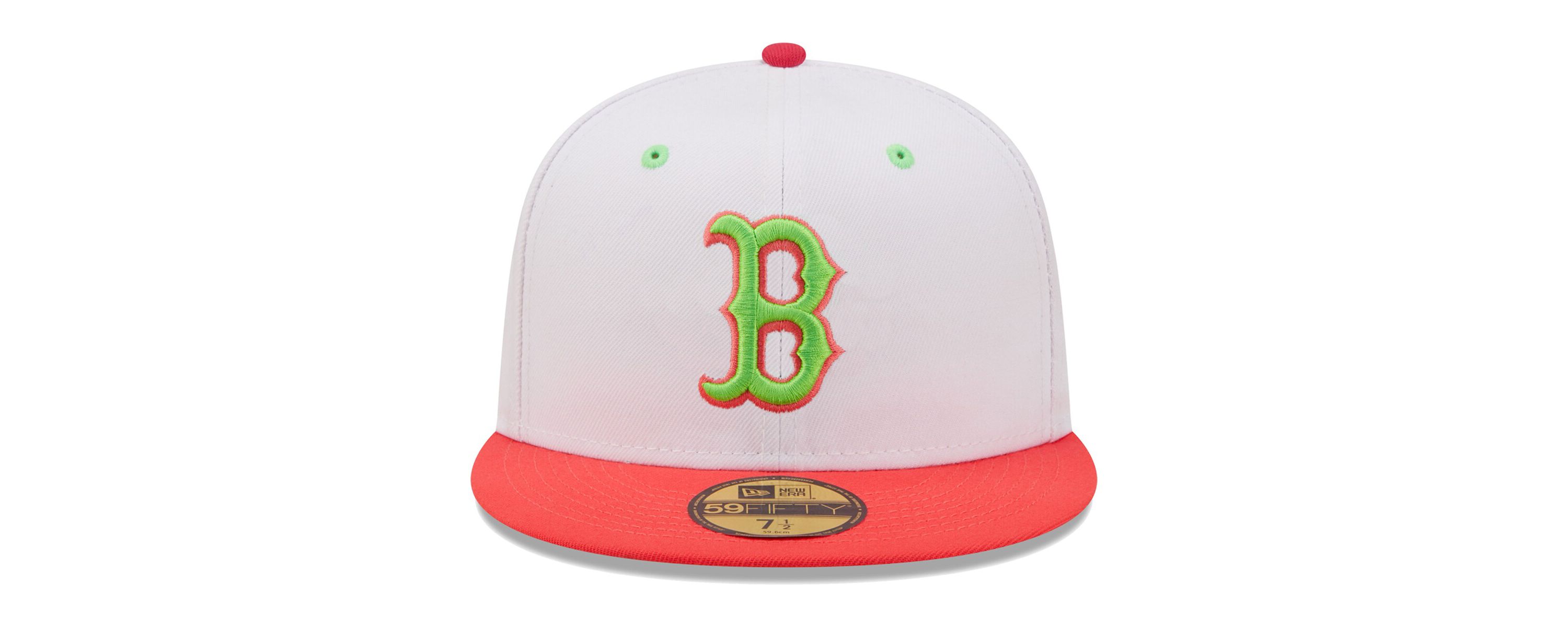 Boston Red Sox MLB White/Coral Boston Sox 2004 World Series Strawberry Lolli 59FIFTY Fitted Hat