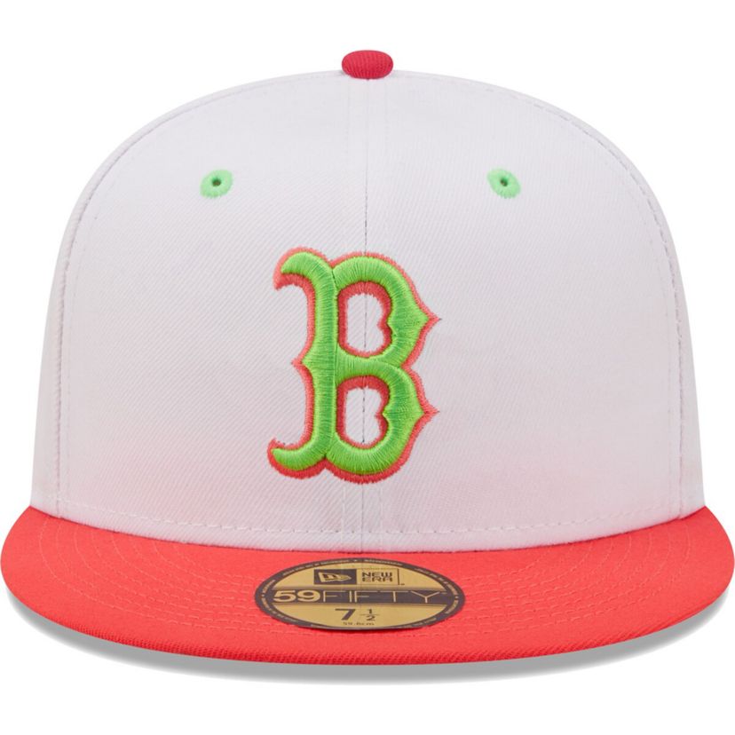 Boston Red Sox MLB White/Coral Boston Sox 2004 World Series Strawberry Lolli 59FIFTY Fitted Hat