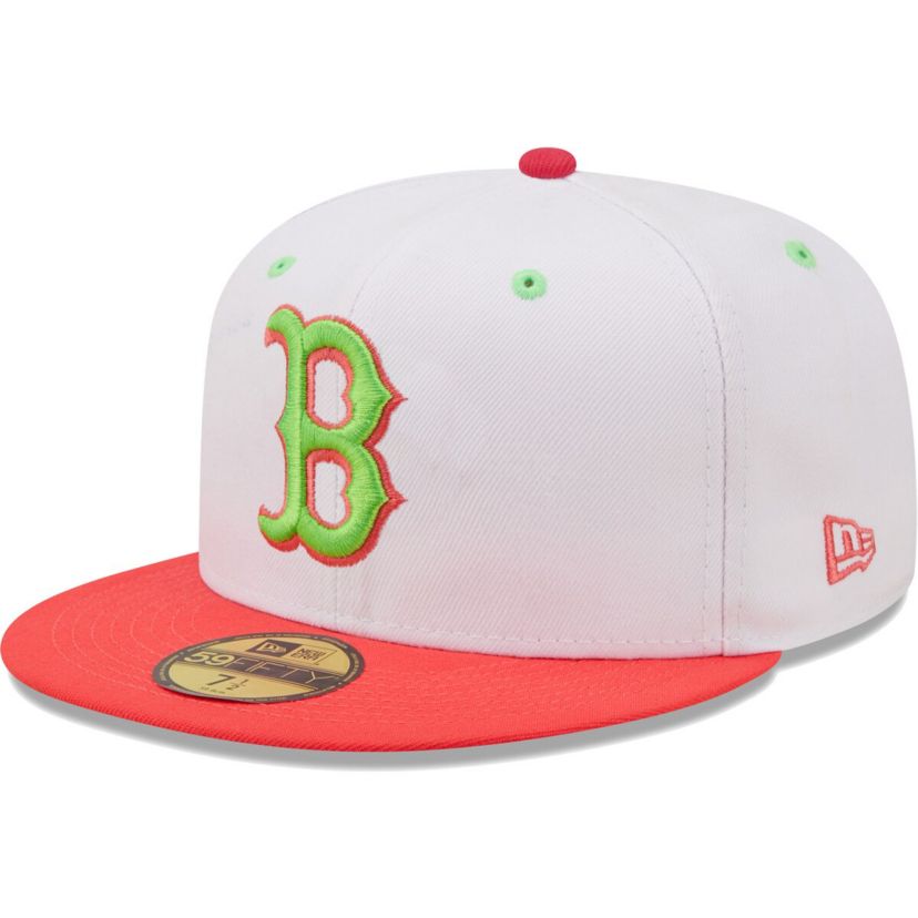Boston Red Sox MLB White/Coral Boston Sox 2004 World Series Strawberry Lolli 59FIFTY Fitted Hat