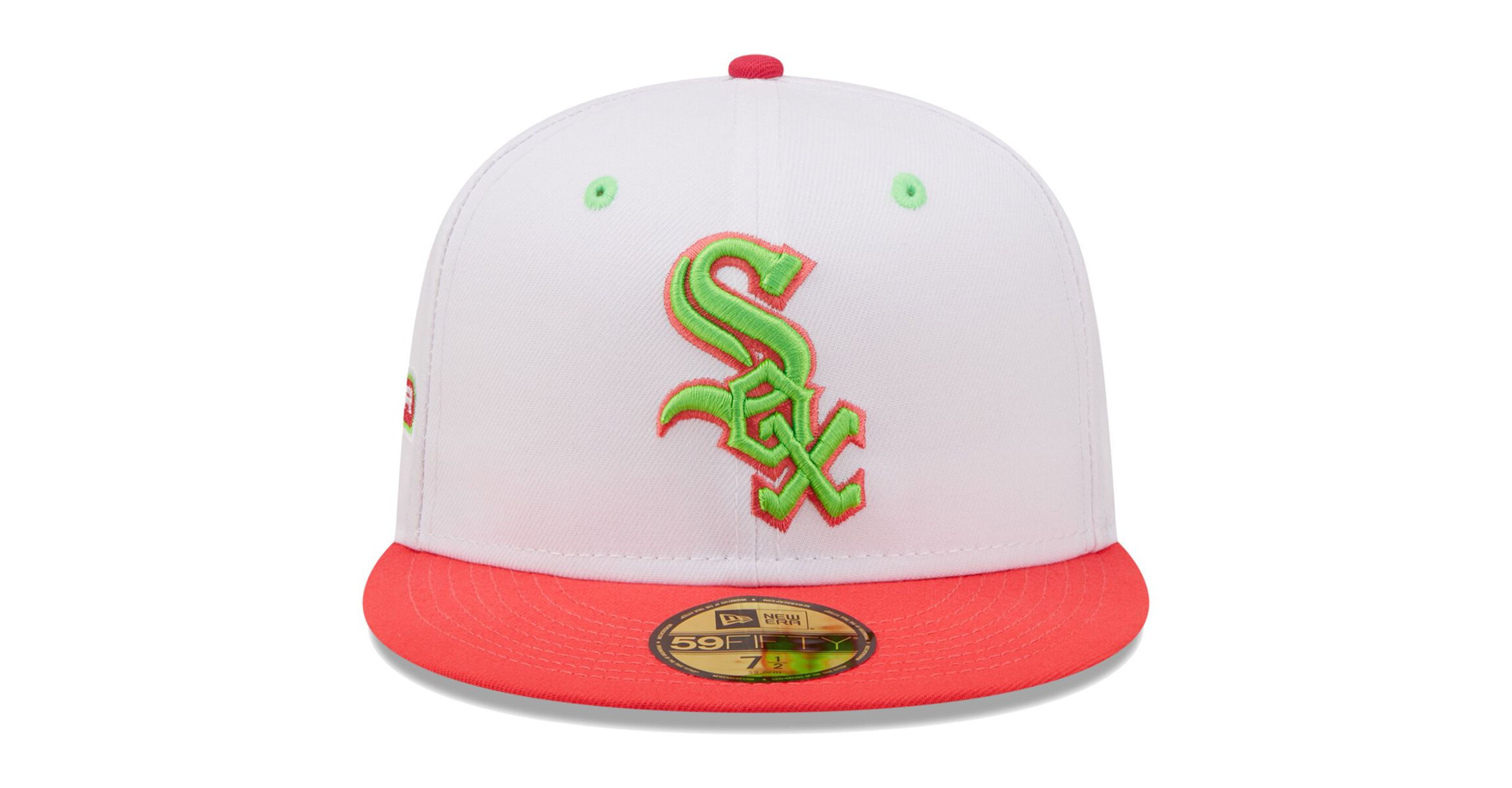 Chicago White Sox MLB White/Coral Chicago Sox 2003 MLB All-Star Game Strawberry Lolli 59FIFTY Fitted Hat