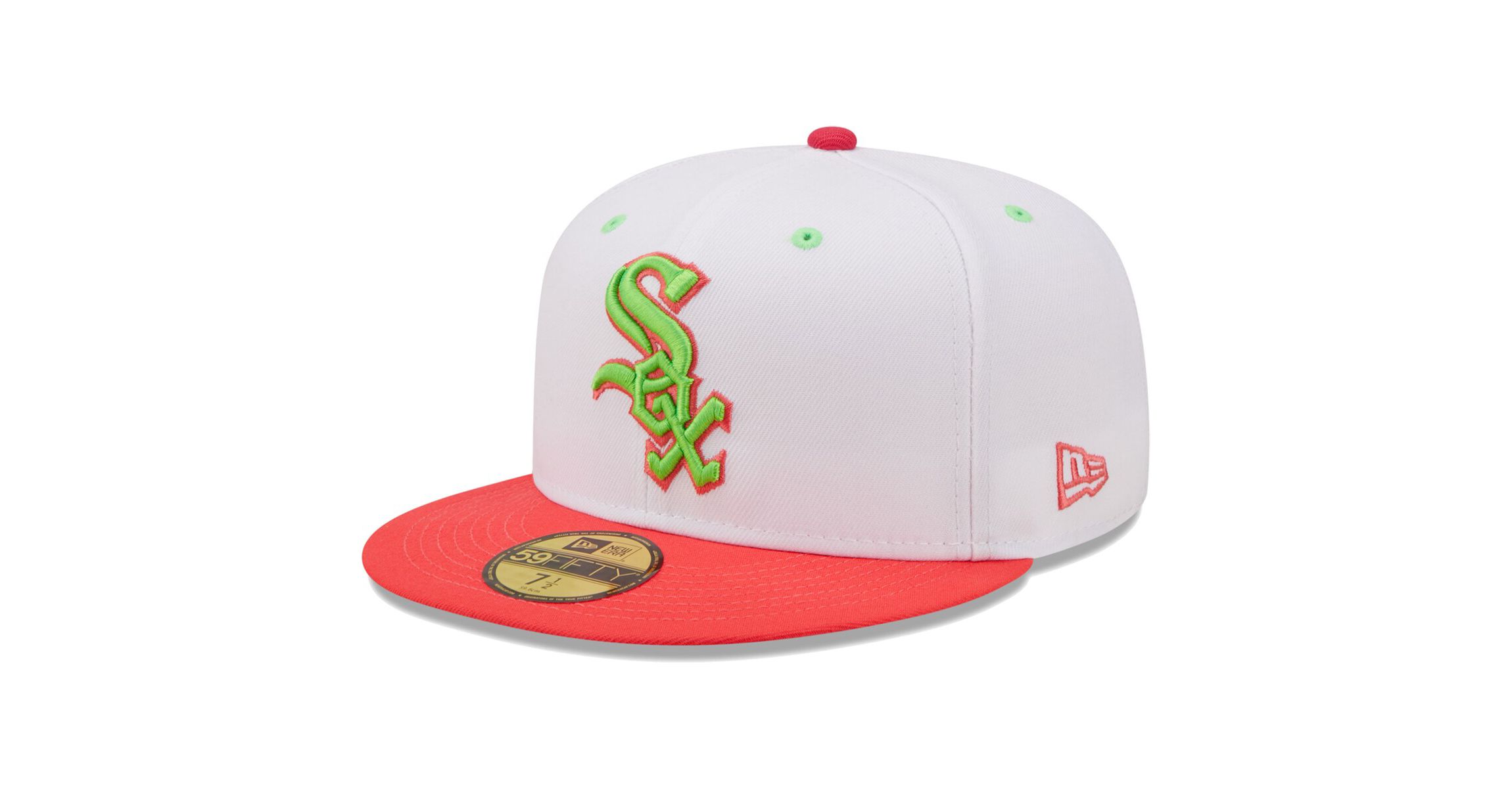 Chicago White Sox MLB White/Coral Chicago Sox 2003 MLB All-Star Game Strawberry Lolli 59FIFTY Fitted Hat