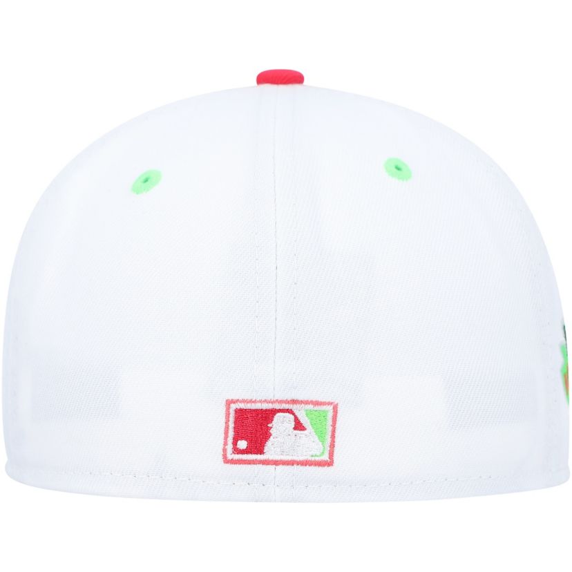 Boston Red Sox MLB White/Coral Boston Sox Fenway Park 100th Anniversary Strawberry Lolli 59FIFTY Fitted Hat