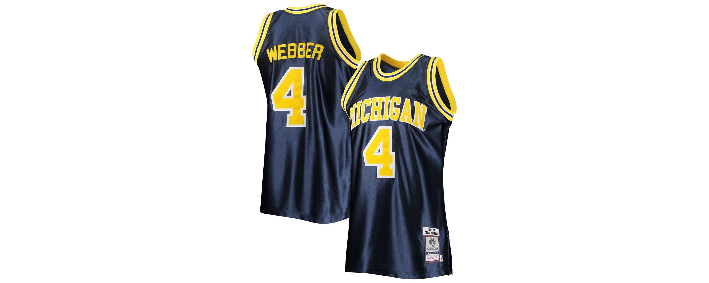 NCAA Chris Webber Michigan Wolverines 1991/92 Authentic Throwback NCAA Jersey