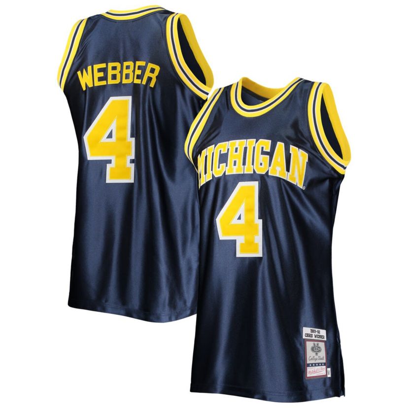 NCAA Chris Webber Michigan Wolverines 1991/92 Authentic Throwback NCAA Jersey