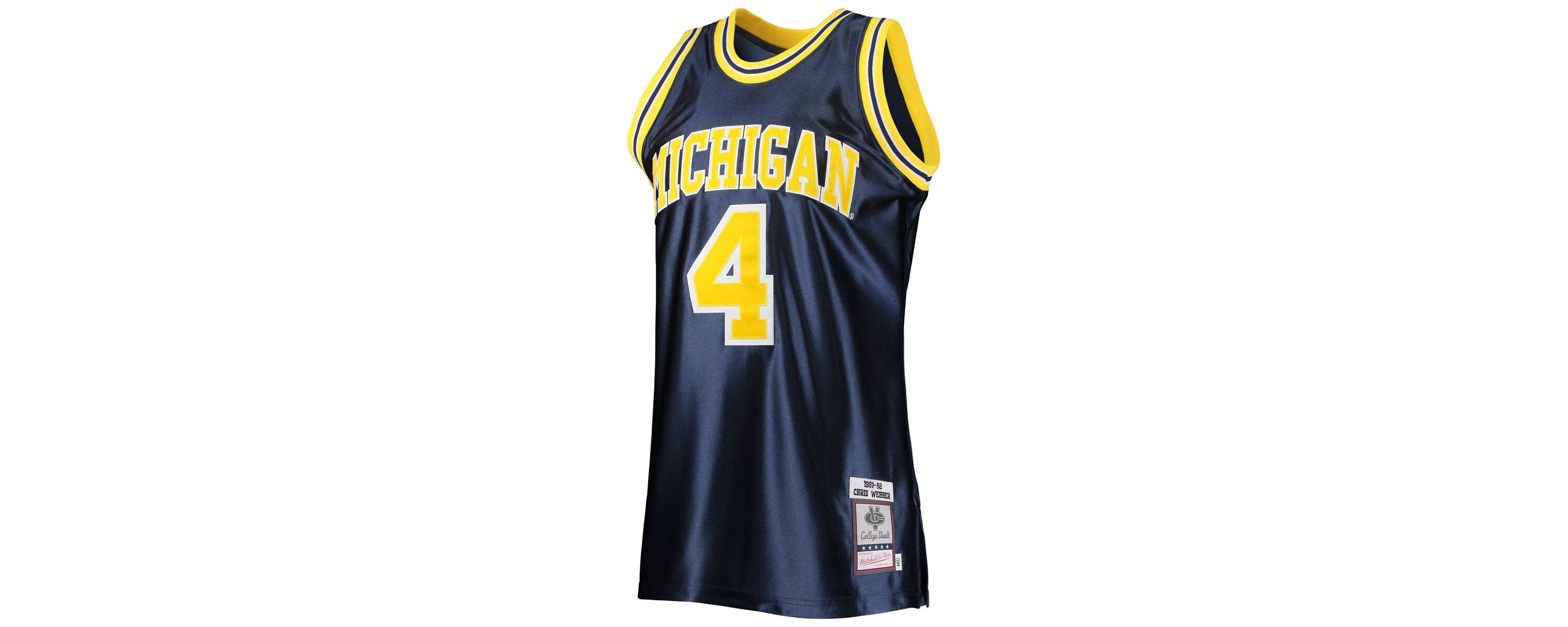 NCAA Chris Webber Michigan Wolverines 1991/92 Authentic Throwback NCAA Jersey