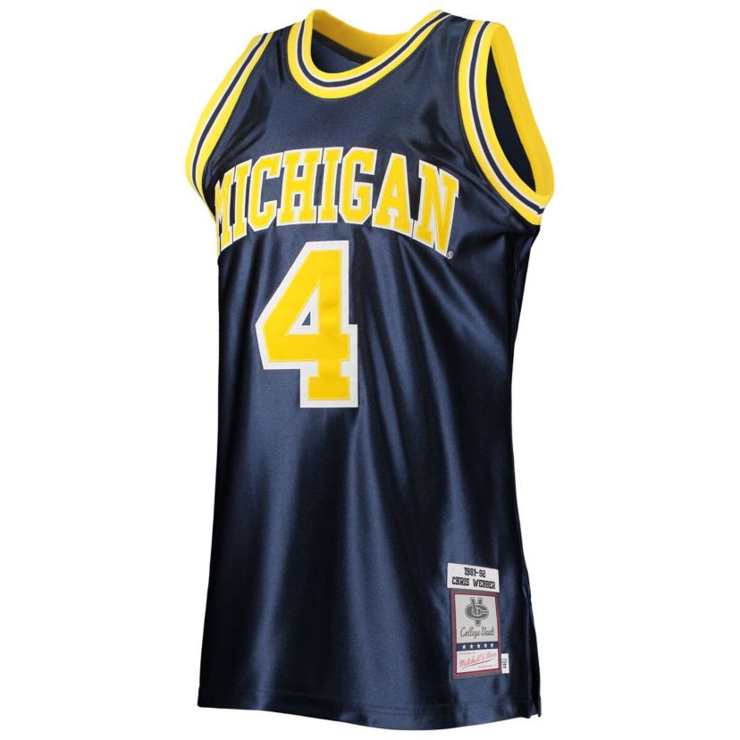 NCAA Chris Webber Michigan Wolverines 1991/92 Authentic Throwback NCAA Jersey