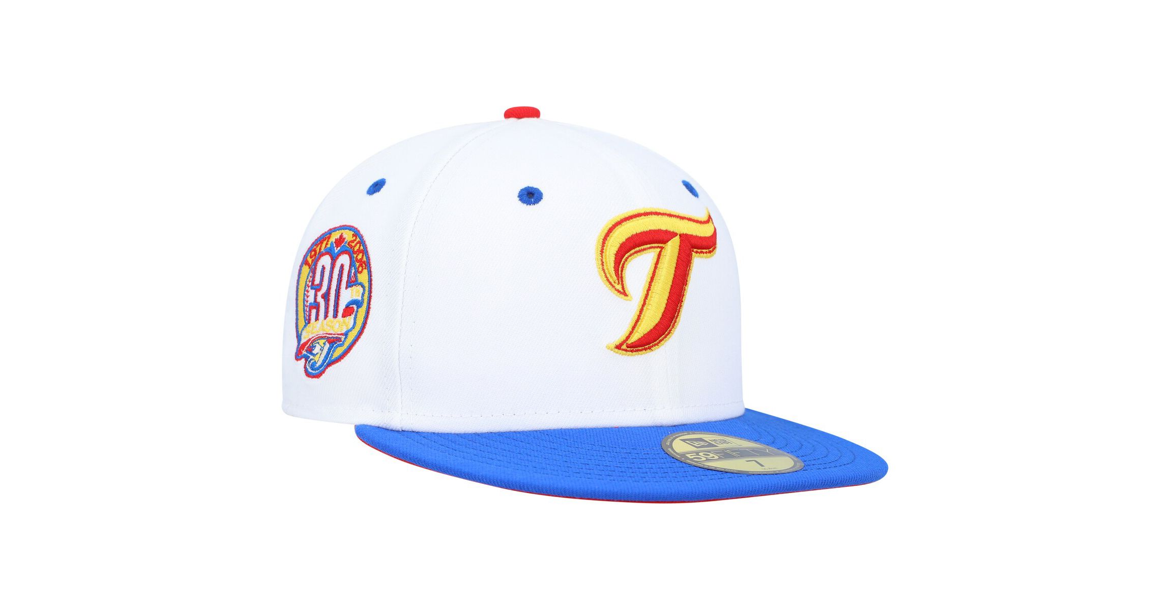 Toronto Blue Jays MLB White/Royal Toronto Jays 30th Anniversary Cherry Lolli 59FIFTY Fitted Hat