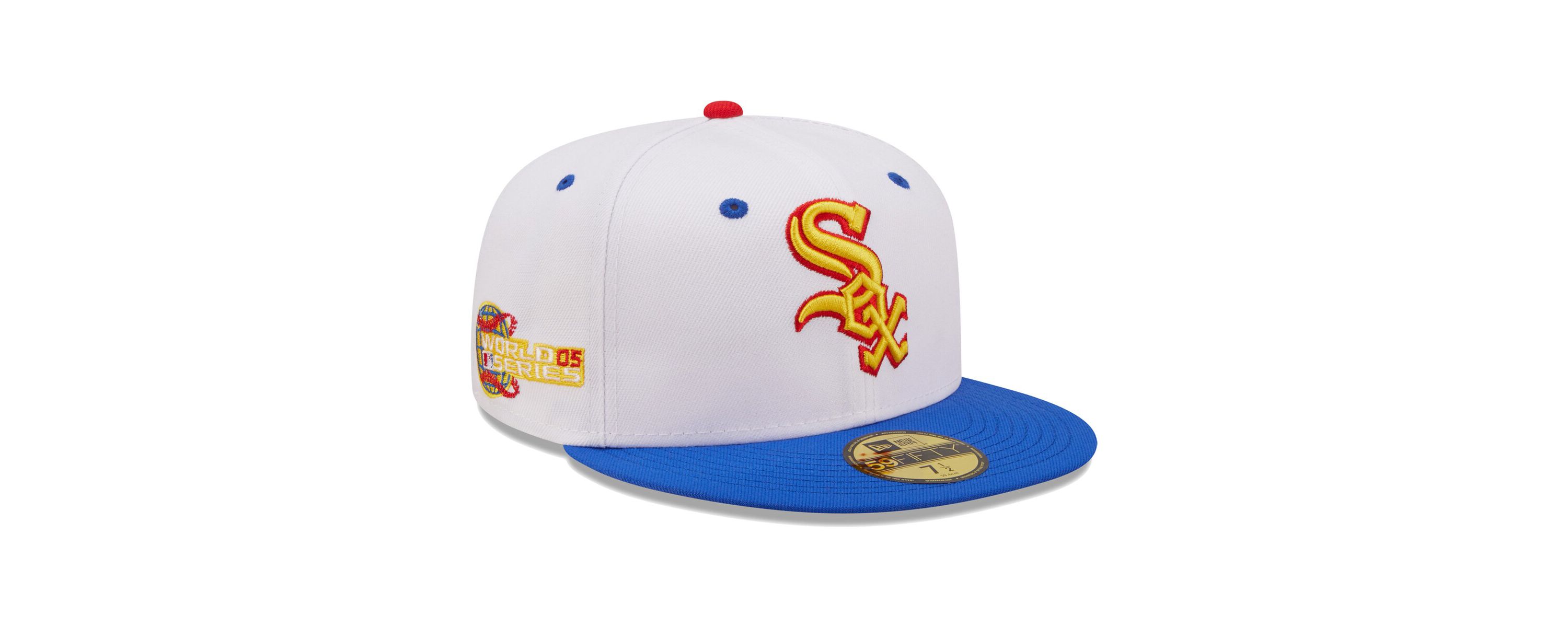Chicago White Sox MLB White/Royal Chicago Sox 2005 World Series Cherry Lolli 59FIFTY Fitted Hat