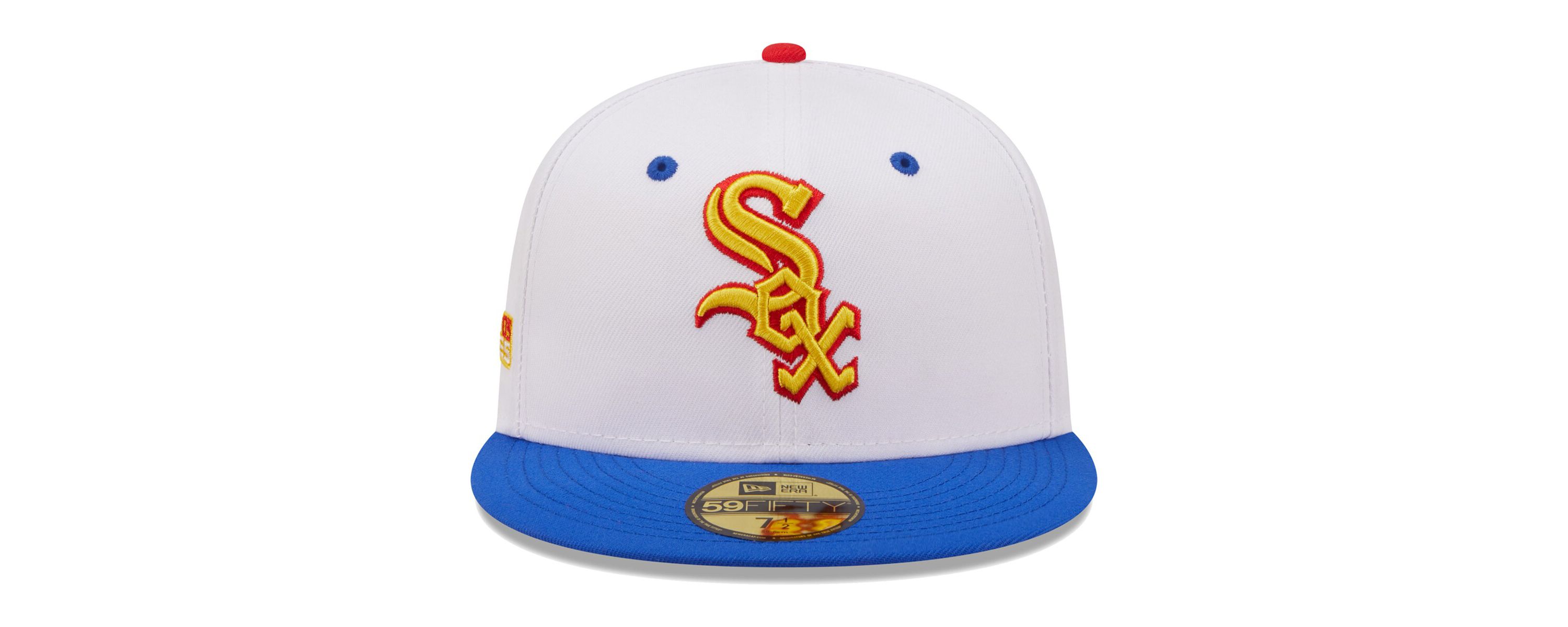 Chicago White Sox MLB White/Royal Chicago Sox 2005 World Series Cherry Lolli 59FIFTY Fitted Hat